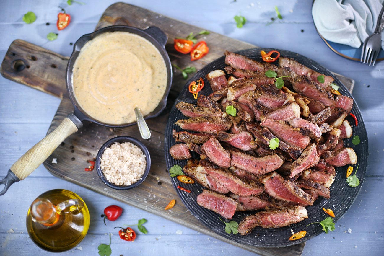 Fillet Steak Chargrilled on the Braai Served with a Creamy Peppercorn Sauce Food Lover's Market